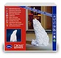 Konstsmide 6112-203 Kleiner sitzender LED-Acryl-Eisbär mit 200 kalt-weißen LED für außen