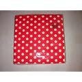 GISELA GRAHAM PACK OF 24 NAPKINS - RED POLKA DOT