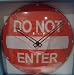 Do Not Enter Wall Clock Sign