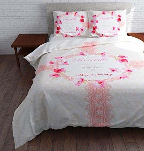 Sleeptime Duvet Cover Set Garden Hotel- 240x200/220 - Black + With 2 Pillowcase 60x70