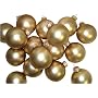 Set 9 Matte Candlelight Gold Glass Ball Christmas Ornaments 2.75" #61726671725