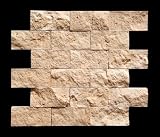 Light 2X4 Split-Faced Travertine Mosaic Tile