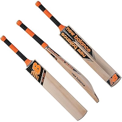 NB Popular willow cricket Bat (Orange/Black) (Black Grip)