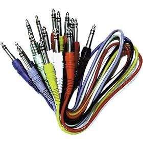 AV Link TRS-TRS Patch Cable, 10-Pack 1.5 Foot by 