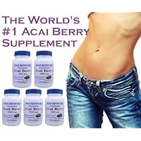 PREMIUM ACAI (5 Bottles) - The #1 Acai Berry Diet Weight Loss / Colon Cleanse and Full Body Detox Supplement