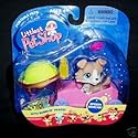 Littlest Pet Shop Collie with Boxcar and Helmet