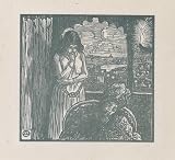 Balkis and the king from 'Gerard de Nerval: Histoire de la Reine du Matin & de Soliman Prince des Geni&Atilde;&copy;s' from Ashmolean Museum (THIS IS AN ART PRINT)