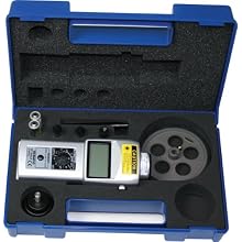 Shimpo DT-205LR-S12 Handheld Tachometer with 12" Wheel, LCD Display, +/-1rpm Accuracy, 6 - 99999rpm Range