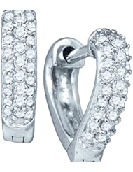 0.22CTW DIAMOND HEART EARRING