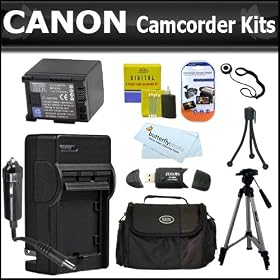 Canon VIXIA HF S21 Dual Flash Memory Camcorder Essentials Kit Includes Extended Replacement BP-819 (2100mAH) 5hr Battery + Ac/Dc Rapid Travel Battery Charger + Deluxe Case + 52" Full Tripod + LCD Screen Protectors + USB 2.0 Card Reader + Much More