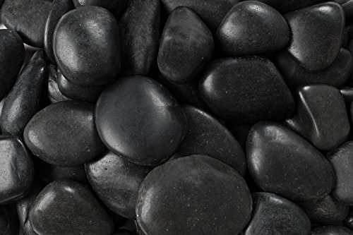 Margo 20 Lb Black Polished River Pebbles Grade A