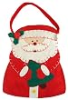 Club Pack of 96 Fabric Santa Claus with Christmas Tree Gift Bags 10.5"