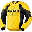 Icon Overlord Men's Leather On-Road Motorcycle Jacket - Yellow