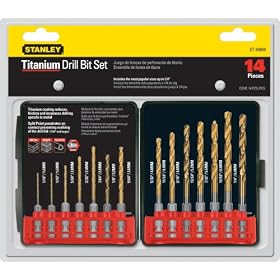 Stanley ST-04650 14 Piece Titanium Twist Drill Bit Assortment by Stanley