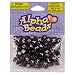 Alphabet Beads, 7mm Round Black Bead, White Letters 150/pkg (Pack of 1)