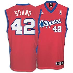 adidas Los Angeles Clippers Elton Brand Youth (sizes 8-20) Replica Road Jersey