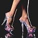 BUTTERFLY 6 Inch Sexy High Heeled Shoes Women's Platform With Butterfly UV Reactive Black Light Neon Lucious Pleaser