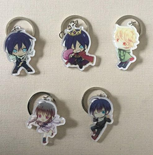 Anime Noragami Aragoto Yato Yukine Acrylic Pendant Keychain Keyring 5pcs/set