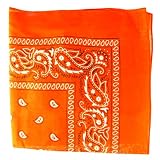 Paisley Cotton Bandana Orange