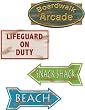 Beach Sign Cutouts (4 count)