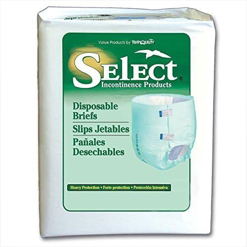 Select Fitted Briefs by Tranquility Size Small Case/100 (10 bags of 10) by Principle Business Enterprises
