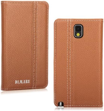 Smark Tech New Arrival S-view Flip Cover Folio Case with Two Layer Leather Hollow Design for Samsung Galaxy S4 I9500 I9508 I9502 I9509 - Reg -Black,rose,yellow, Green Bluetail Packagin (s4 case-dms-brown)