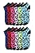 SHS Women's Ankle Socks Colorful Design Multi-Color 12 Pairs