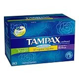 Tampax Tampons Multipax, Variety Pack of 36 Super, 36 Regular and 8 Lites, 80-Count Boxes (Pack of 2)