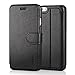 iPhone 6 Case, iPhone 6S Case, TANNC [Screen Protector Included] Flip Leather Wallet Case[Layered Dandy][Card Slot] - for iPhone 6 and iPhone 6S - Black
