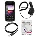 GTMax Rapid Car Charger with IC Chip + USB Data Cable + Black Rubber Soft Silicone Skin Case + LCD Screen Protector for AT&T Samsung Solstice SGH-A887