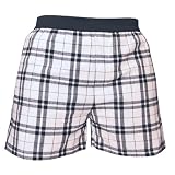 White and Black Tartan Plaid Check Cotton Flannel Plaid check boxers boxer shorts available in 3 Youth sizes exposed waist false fly