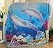 Frolicking Dolphins Fleece Throw Blanket by Winston Brands