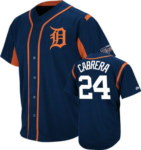 Miguel Cabrera Detroit Tigers Wind-Up Navy Player Jersey