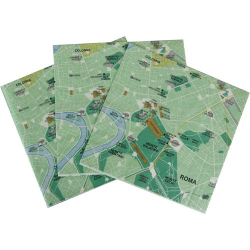Design Ideas Mapkin 5x5 Napkins Rome