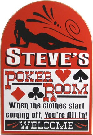 Personalized Wood Sign - POKER NAKED