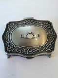 Medium Pewter Claddagh Jewelry Box - Made in Ireland