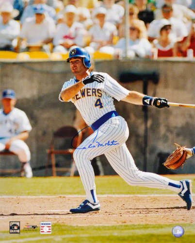 Paul Molitor Milwaukee Brewers Autographed Action 16x20 Photograph
