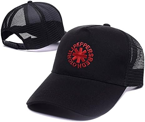 DEBANG Red Hot Chili Peppers Rock Band Logo Adjustable Embroidery Leisure Mesh Hat Unisex Casual Baseball Mesh Cap