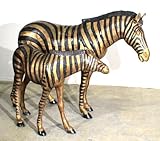 IMAGE OF Metropolitan Galleries SRB15087-88 Zebra Pair Bronze