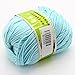 joylve Knitting Yarn Skein Baby Super Smooth Worsted Soft Natural Silk Wool Fiber Canal Blue