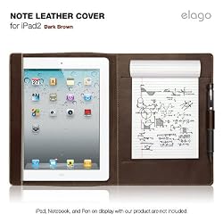 elago Note Leather Cover for iPad2,3,4 - Dark Brown