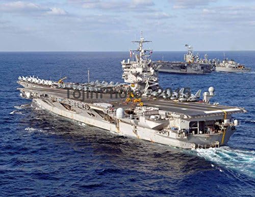 USS Enterprise (CVN 65) along side the USS Harry Truman (CVN 75) (8.5 x 11 Print)