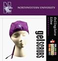 Northwestern Wildcats Scrub Style Cap from GelScrubs (with White on Purple Logo)