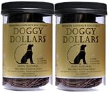 Doggy Dollars Premium Gourmet Natural All Beef Dog Treats, 80 Count, 14-Ounce Jars (Pack of 2)