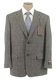 Tasso Elba Mens 2 Button Black Gray Camelhair Sport Coat / Blazer / Jacket - Size 42S