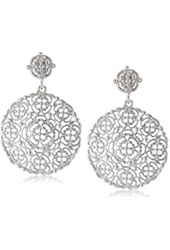 Sterling Silver Filigree Round Earrings