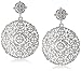 Amazon Collection Sterling Silver Filigree Disc Drop Post Earrings