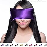 Lavender Eye Pillow - Yoga Eye Pillow for Stress & Migraine Relief - Eye Pillows Made in USA. Use Hot or Cold for Stress Relief, Headaches, Sinus Pain & to Relax. By Happy Wraps The Perfect Gift!
