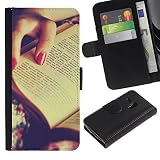 SmartPhone PU Leather Wallet Case Protective Cover with Money Slot Card Slots Case for Samsung Galaxy S3 MINI 8190 // Red Polish Book // CooleCell