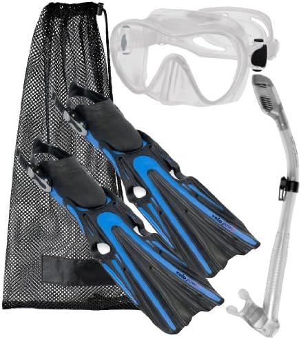 Mares Volo Power Fin Mask Snorkel Scuba Diving Gear Set